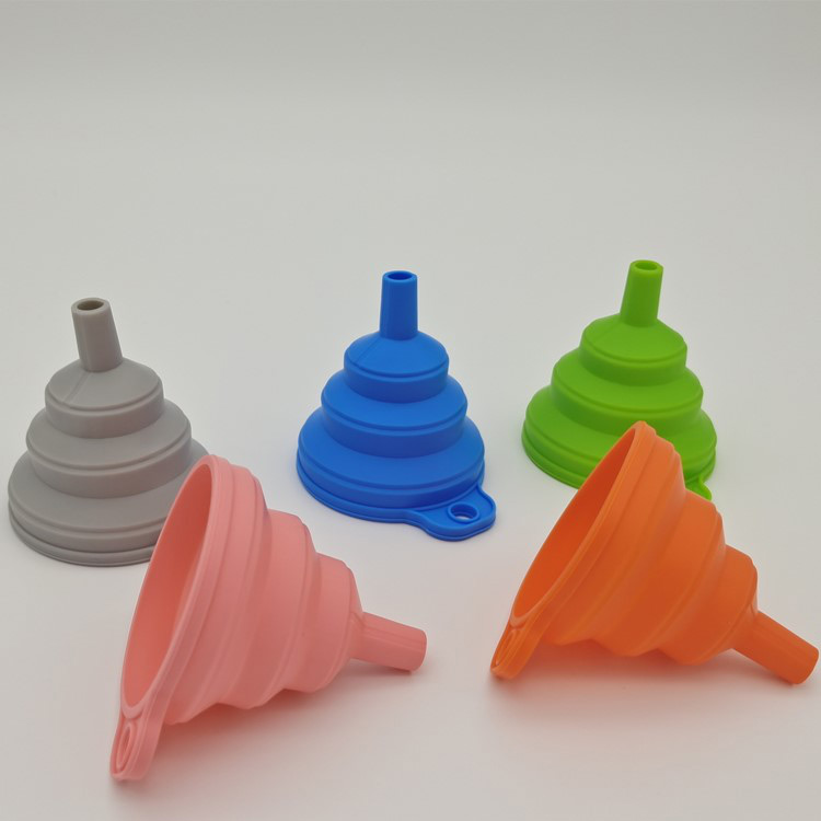 Professional customizable various foldable silicone funnels
